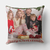 Custom Double-Sided Family Photo Christmas gift クッション (裏面)