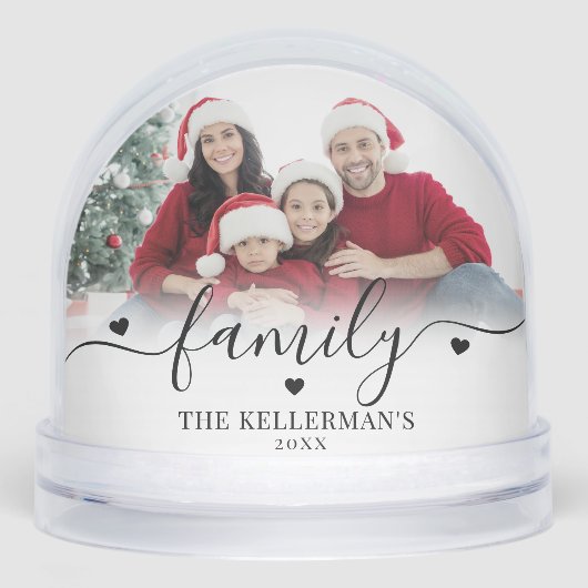 Custom Double Sided Family Two Photo Christmas (正面)