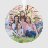 Custom Double Sided Family Two Photo Christmas オーナメント (裏面)