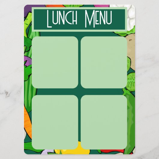 Custom Double Sided Flat Menu Template メニュー (裏面)