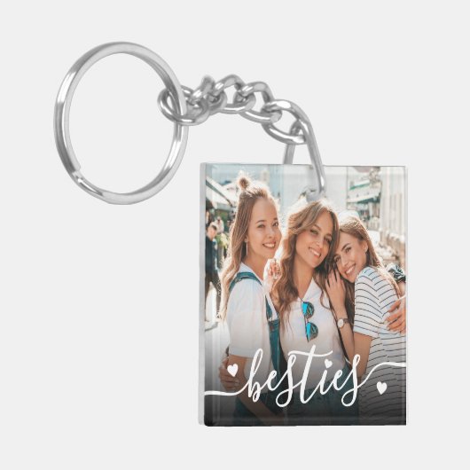 Custom Double Sided Friend Two Photo キーホルダー (正面左)