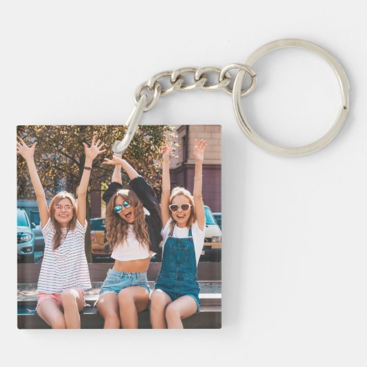 Custom Double Sided Friend Two Photo キーホルダー (裏面)