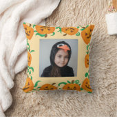 Custom Double-Sided Halloween Pumpkin クッション (ブランケット)