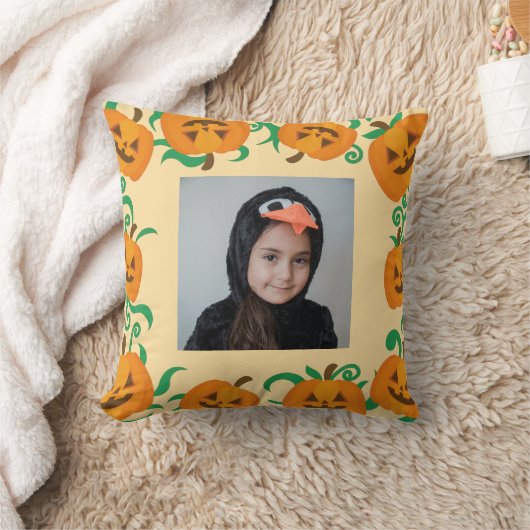 Custom Double-Sided Halloween Pumpkin クッション (ブランケット)
