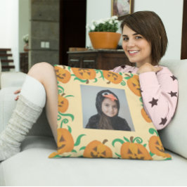 Custom Double-Sided Halloween Pumpkin クッション