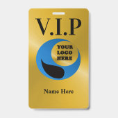 Custom Double Sided Laminated VIP Name Badge バッジ (正面)