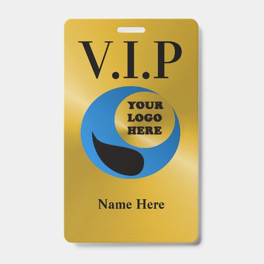 Custom Double Sided Laminated VIP Name Badge バッジ (正面)