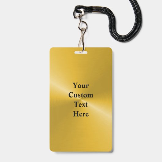 Custom Double Sided Laminated VIP Name Badge バッジ (裏面（ネックストラップ付）)