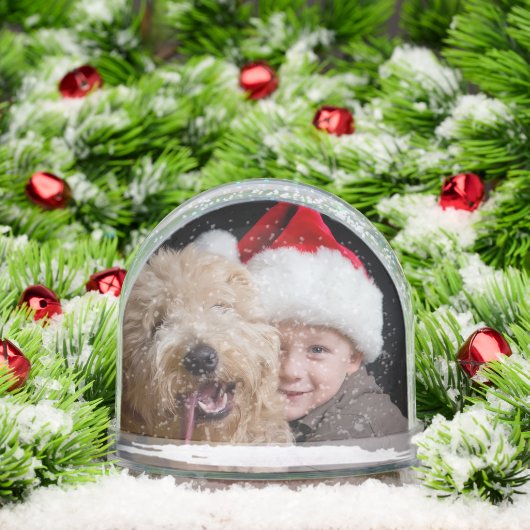 Custom Double-Sided Photo Holiday Snow Globe (クリスマス)
