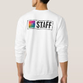 Custom Double Sided Print Template Mens Staff Crew スウェットシャツ (裏面)