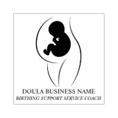 Custom Doula & Birth Coach Professional Logo ラバースタンプ (インプリント)