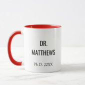 Custom Dr PhD Graduation Gift Mug マグカップ (左)