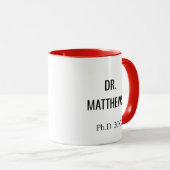 Custom Dr PhD Graduation Gift Mug マグカップ (正面右)