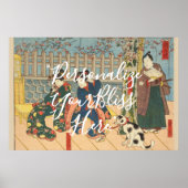 CUSTOM Dramatic Japanese Samurai Actor Print  ポスター (正面)