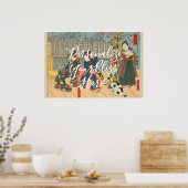 CUSTOM Dramatic Japanese Samurai Actor Print  ポスター (キッチン)