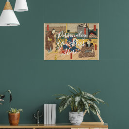 CUSTOM Dramatic Japanese Samurai Actor Print  ポスター