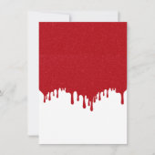 Custom Dripping Glitter Tomato Red Top Invite 招待状 (正面)