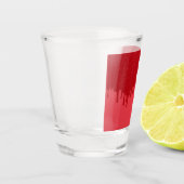 Custom Dripping Tomato Red Shot Glass – 1.5 oz ショットグラス (左)