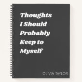 Custom Dry Minimalist Office Humor Quote Funny ノートブック (正面)