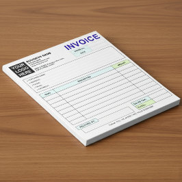 Custom Duplicate Sales Invoice Forms, Company Logo ノートパッド