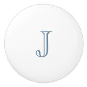 Custom Dusty Blue Initial セラミックノブ (正面)