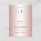 Custom Dusty Rose Blush Pink Jewelry Display Card 名刺 (裏面)