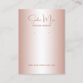 Custom Dusty Rose Blush Pink Jewelry Display Card 名刺 (正面)