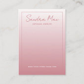 Custom Dusty Rose Blush Pink Jewelry Display Card 名刺 (正面)