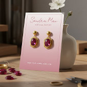 Custom Dusty Rose Blush Pink Jewelry Display Card 名刺