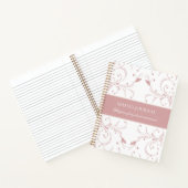 Custom Dusty Rose Botanical Butterfly Journal ノートブック (内部)