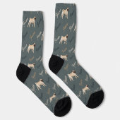 Custom Dusty Teal Dog Photo Socks ソックス (右)