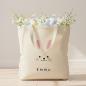 Custom Easter Bunny Face Personalized Name トートバッグ