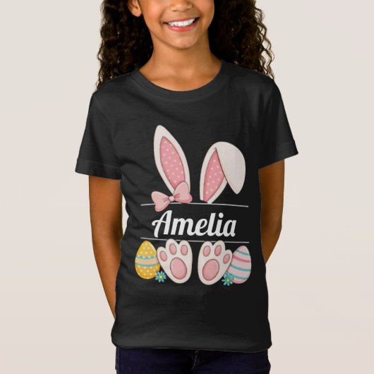 Custom Easter Bunny Name  Tシャツ (正面)
