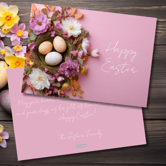 Custom Easter Card with Easter Eggs シーズンカード
