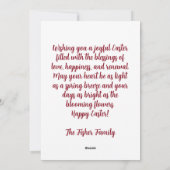 Custom Easter Card with Easter Eggs and Flowers シーズンカード (裏面)