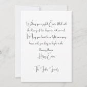 Custom Easter Card with Flowers and Easter Bunny 招待状 (裏面)