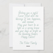 Custom Easter Card with Flowers and Easter Eggs シーズンカード (裏面)