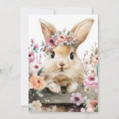 Custom Easter Card with Flowers and Easter Eggs シーズンカード (正面)