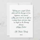 Custom Easter Card with Flowers and Easter Eggs シーズンカード (裏面)