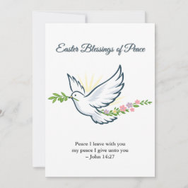 Custom Easter Dove Greeting Card with Olive Branch シーズンカード