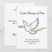 Custom Easter Dove Greeting Card with Olive Branch シーズンカード (正面/裏面)