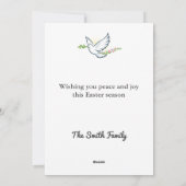Custom Easter Dove Greeting Card with Olive Branch シーズンカード (裏面)