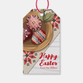 Custom Easter Egg Favor Tag with Family Name ギフトタグ