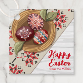 Custom Easter Egg Favor Tag with Family Name フェイバータグ