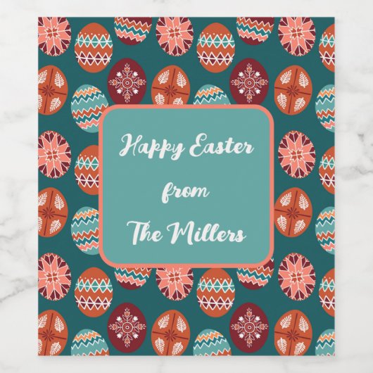 Custom Easter Egg Wine Label ワインラベル (シングルラベル)