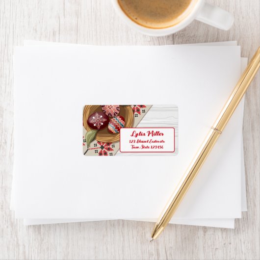 Custom Easter Eggs Return Address Label ラベル (インサイチュ)