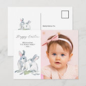 Custom Easter Photo Cards Online with Bunny シーズンポストカード (正面/裏面)