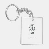 Custom, editable, branding キーホルダー (正面左)