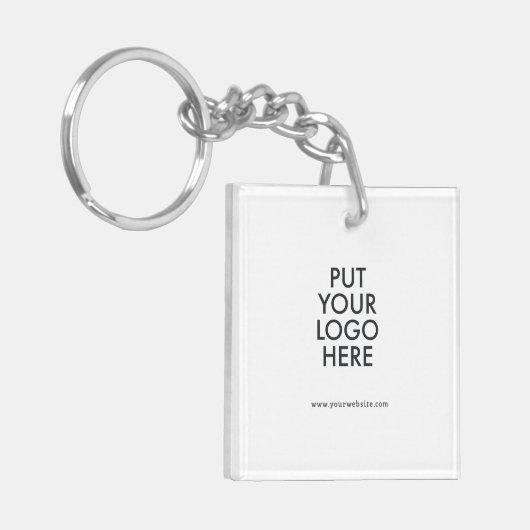 Custom, editable, branding キーホルダー (正面左)