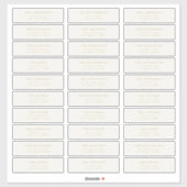 Custom Editable Individual Wedding Guest Address シール (シート)